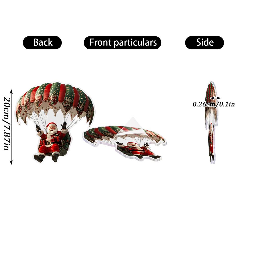 Christmas Parachute Pendant, As A Gift Decoration Pendant, A Funny Christmas Pendant To Decorate The Christmas Tree Window