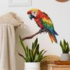 Large Painted Parrot On Branch Wall Sticker Self-Adhesive Removable for Bedroom Living Room Hallway Closet Dorm Home Decor Art