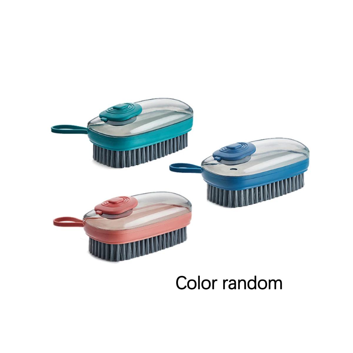 

1 шт. бытовая чистящая щетка, многофункциональная чистящая щетка с добавлением жидкости, щетка для стирки и чистки обуви (цветной случайный)