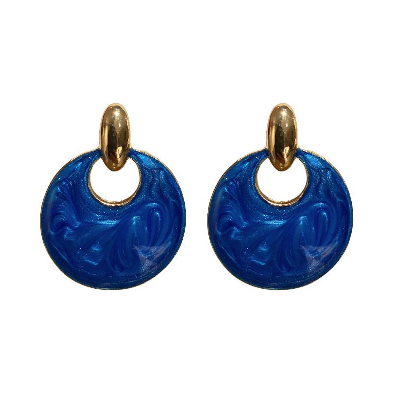 Silver Needle Geometric Irregular Trendy Hong Kong Style Retro Stud Earrings with Design Sense Temperament.