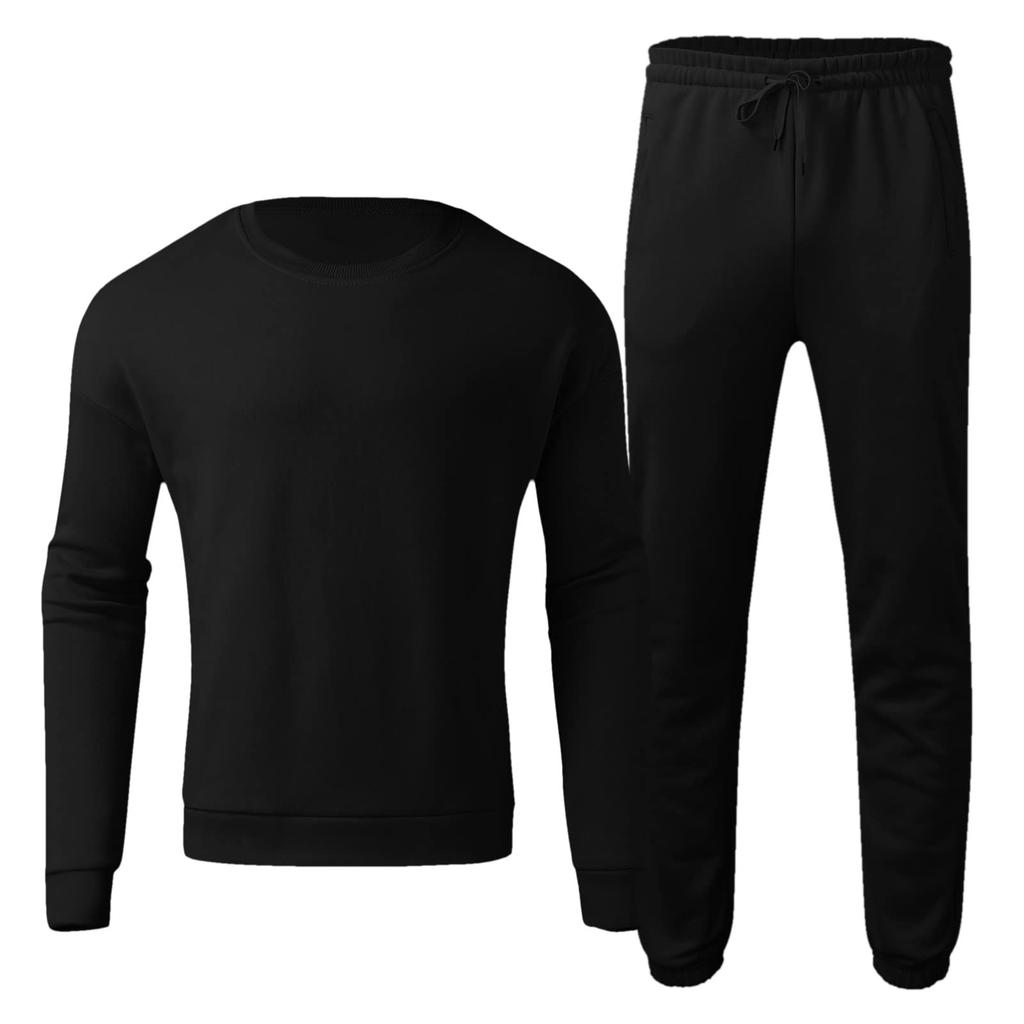 Men's Long Sleeve Sweatshirt and Sweatpants Set Loose Fit Casual Two Piece Sportswear Outfit