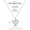 New Copper Necklace Zircon Heart Interlocking Pendant Necklace For Women Wedding Birthday Party Jewelry Gifts