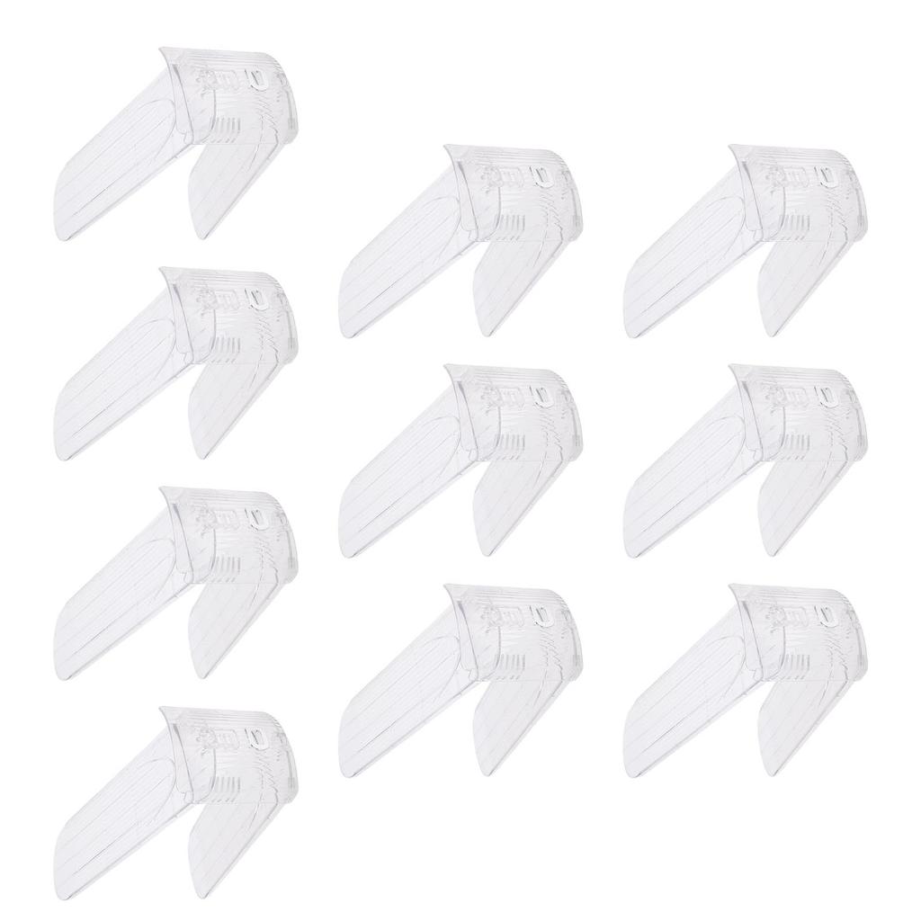 10 Stück Schuhschlitze Organizer Verstellbar Transparent Doppelschichtig Stapelbarer Schuhständer für Zuhause Wohnheim Transparent Weiß