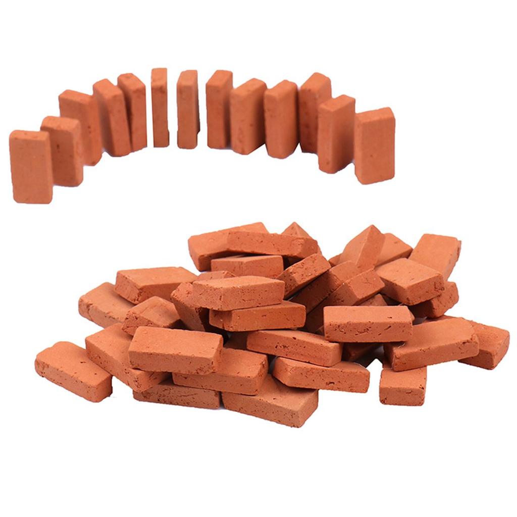 50PCS 1/16 Dollhouse Miniature Simulation Brick DIY Sand Table Landscape Scenery Clay Mini Figurine Fairy Garden