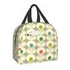 Orla Kiely Multi Stem Thermal Insulated Lunch Bag Scandinavian Flower Portable Lunch Tote for Outdoor Picnic Storage Food Box