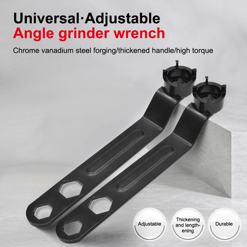 Multifunctional Thickened Four Claw Wrench Adjustable Disassembly Tool Fits Angle Grinder Household DIY Projects