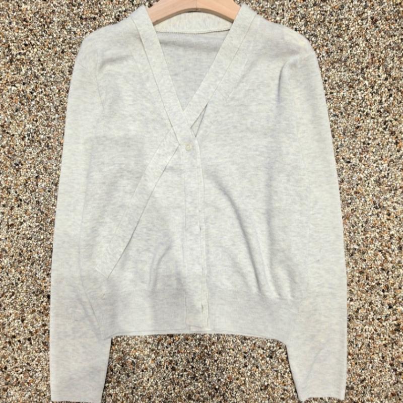 Shop   Women S Y Button Dbl Hem lS Knit Cardigan Charcoal 21dS Wcd260097
