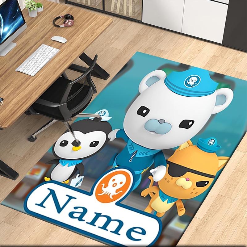 Custom Name The Octonauts Printed Carpet, for Office Chair Living Room Bedroom Kitchen Room Decor Gifts.