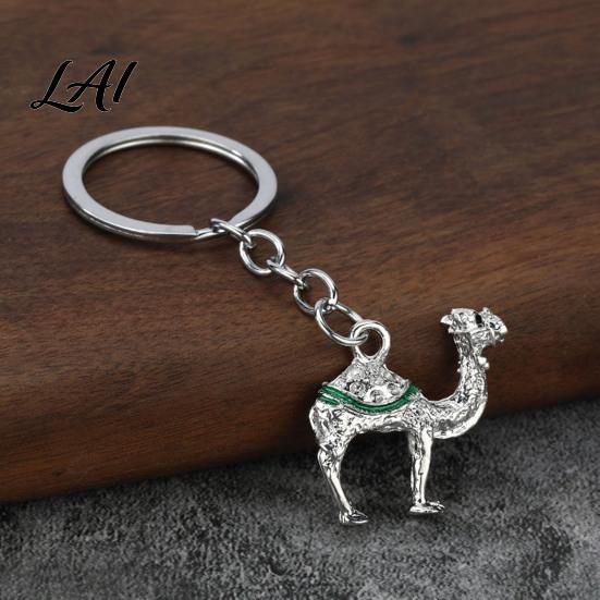Portable Camel Charm Alloy Keychain for Backpack Animal Shaped Metal Key Ring Keyring Pendant Handbags Backpack Decorative Accessories Pendant