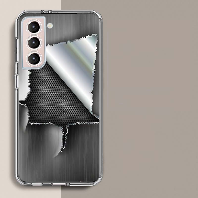 Gebürstete Metalltextur Stahl-Print Handyhülle Für Samsung A16 A26 A36 A56 A17 A15 A25 A35 A55 A14 A24 A34 A54 A04S A05S Galaxy Nein
