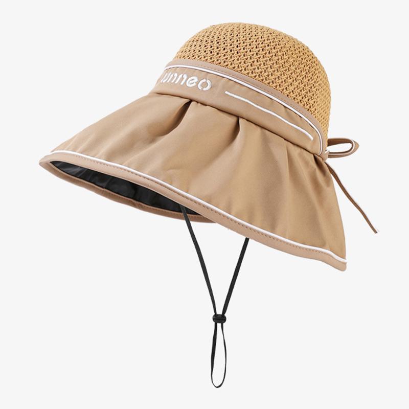 Style Versatile Hat Straw Woven Colored Womens Breathable Hatscaps Sun