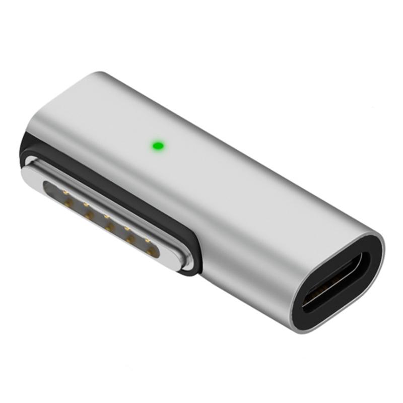 

Side Bend USB-C to Magnetic 3 Adapter Right Angle PD 140W Charging Converter Compatible with MacBook As Shown A