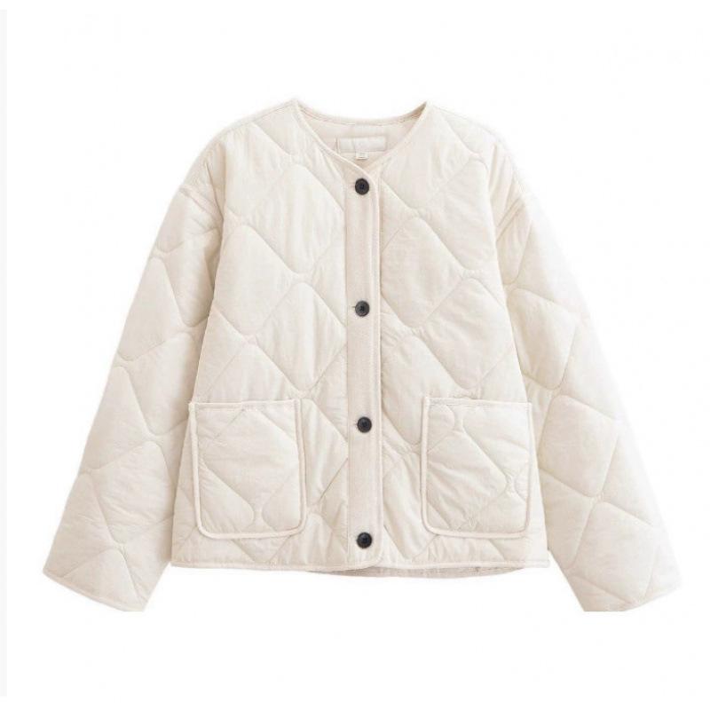

European & American Women s Fashion Waterproof Cotton Jacket Medium грязно-белый