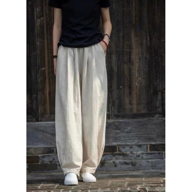 Cotton and Linen Lantern Pants Artistic Loose and Versatile Casual Long Pants Practicing Tai Chi Pants Women’s Trousers