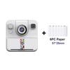 Instant Camera 2.4inch IPS Screen Children Digital Camera with Print Paper Selfie Printing Camera for 3-12 Year Old Girls & Boys
