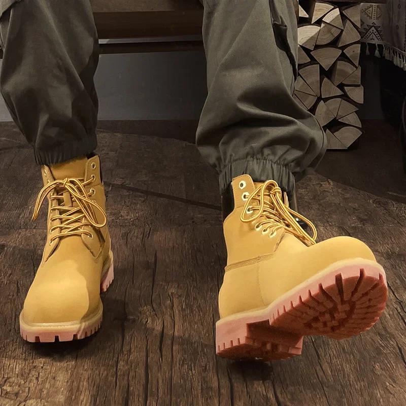 Handmade Boots Men Work Shoes Men's Shoe High Heel Ankle Boots Dress Booty Man Brown Boot Casual Sneakers Free Delivery Shoes