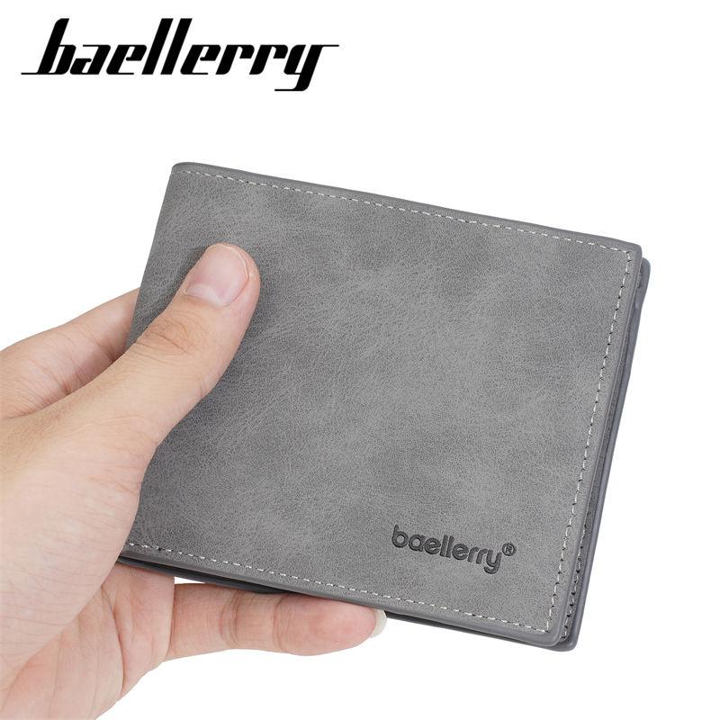 Baellerry Men Short Wallets Casual Design Business Card Holder Fashion Money Pack Purse