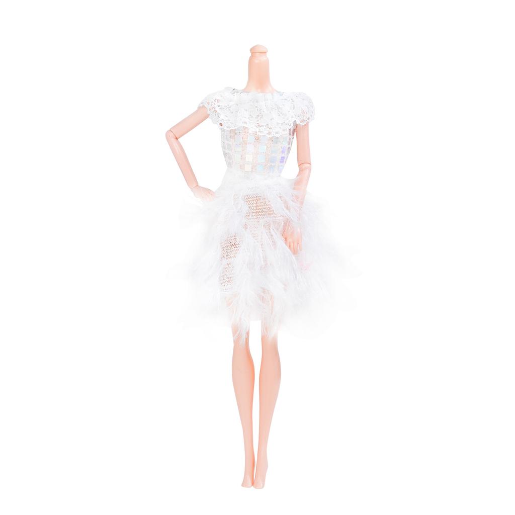 Supermodel 30Cm Doll Body Toys 1/6 Doll Joints Vegan Toys Accessories And 1/6 Doll Feathers Fringe Dress Children Play House Toy