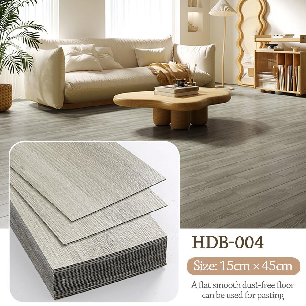 45x15cm Size Self-Adhesive Floor Sticker Heat Resistant Thickened Wood Grain Wall Sticker Wood Grain Pattern PVC Material (as the picture,45-15cm)