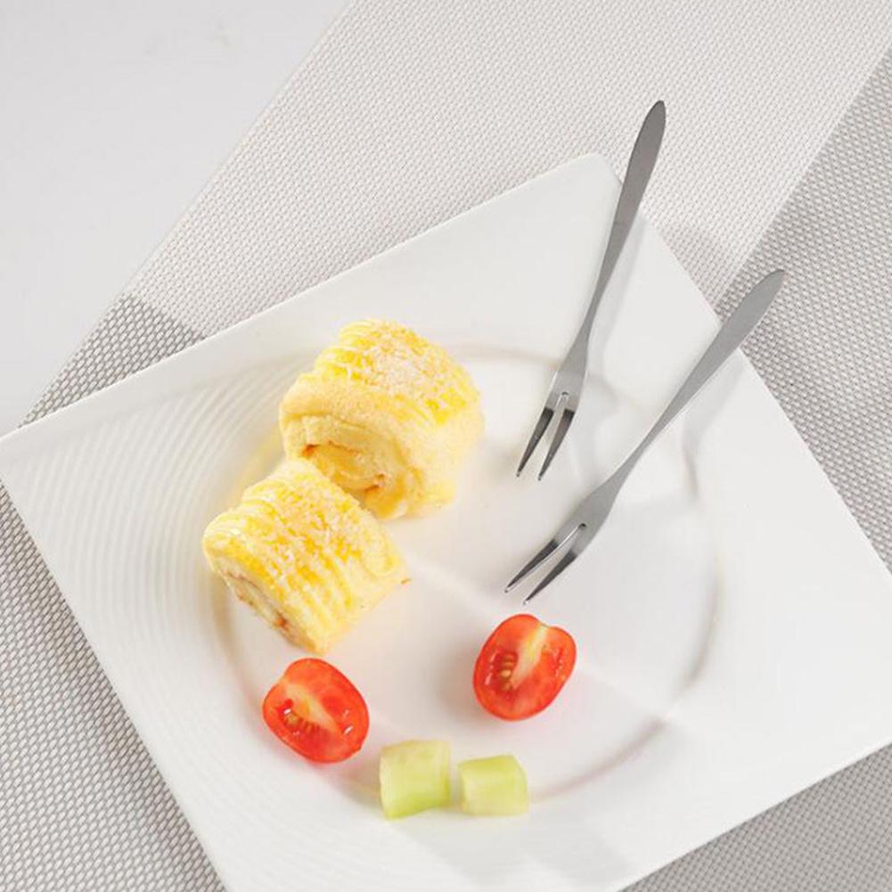 1/2/5pcs Stainless Steel Fruit Forks For Restaurant Cafeteria Home Party Dessert Fork Lovely Fruit Fork Tableware 13.5cm