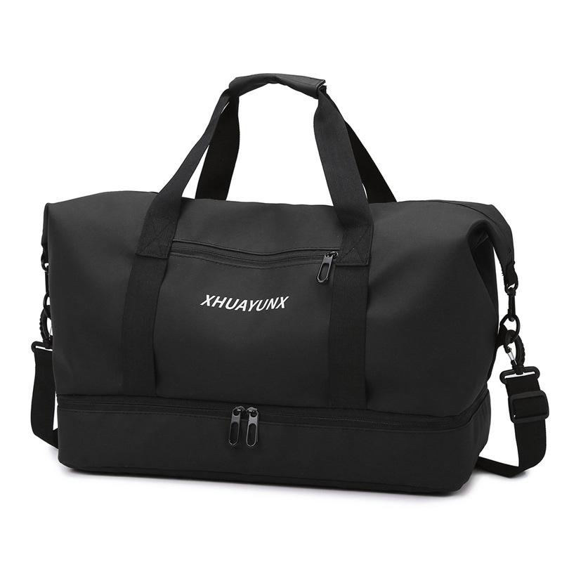 

Large Capacity Portable Swimming Fitness Bag with Shoe Compartment Dry and Wet Separation Yoga Bag Can Be Stored for Short Business Trips Travel Bag чорний