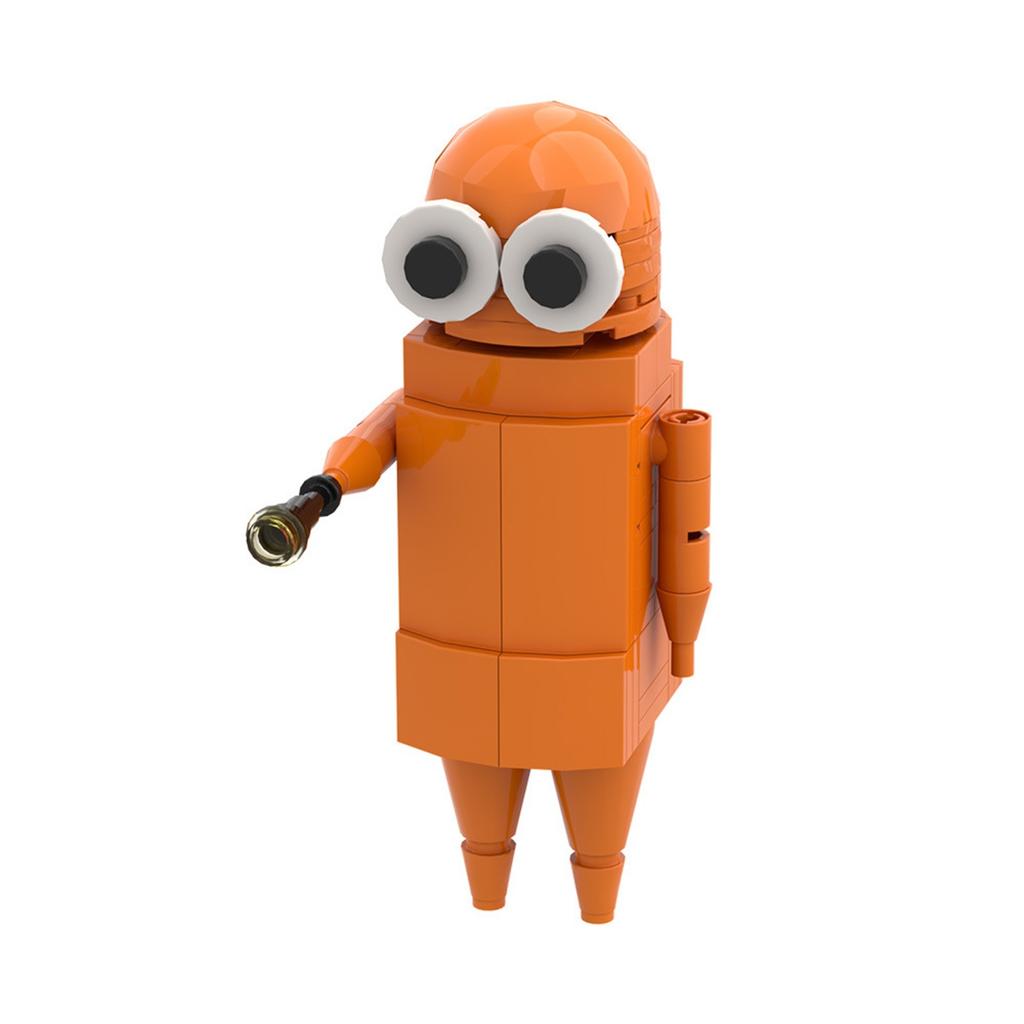 Cylindrical Man Four-color Building Block Model Small Particles Children's Educational Assembly Building Block Toys