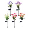 Simulation Flower Outdoor Yard Lights 7 Heads Solar LED Lights Garden Floral Lamp  Lawn Decoration