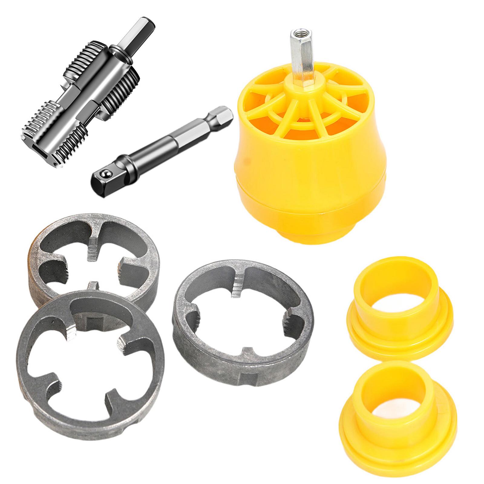 

Комплект резьбонарезчика для ПВХ труб, совместимый с электродрелью, Инструмент для нарезания резьбы на ПВХ трубах, Резьбонарезчик для труб для электродрели