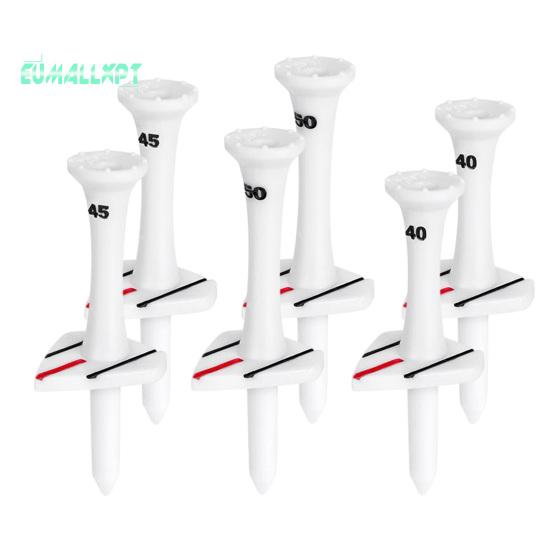 

6 шт. пластиковые футболки для гольфа — уменьшают трение и сопротивление, профессиональные футболки для водителей, 7,5/8/8,5 см, изогнутые сервировочные штифты 6pcs