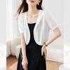 Srcr Women's Silk Blend Cropped Open-Knit Cardigan