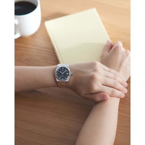 TISSOT PRX 35mm Powermatic 80 Watch with Black Dial and Bracelet, T1372071105100, Unisex, Officially Imported