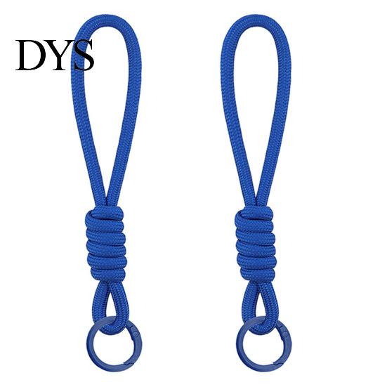 High Elasticity Rope Strap 2Pcs Braided Pendant Lightweight High-Elastic Keychain Holder with Soft Touch Wrist Reinforced Knot Design Macaron
