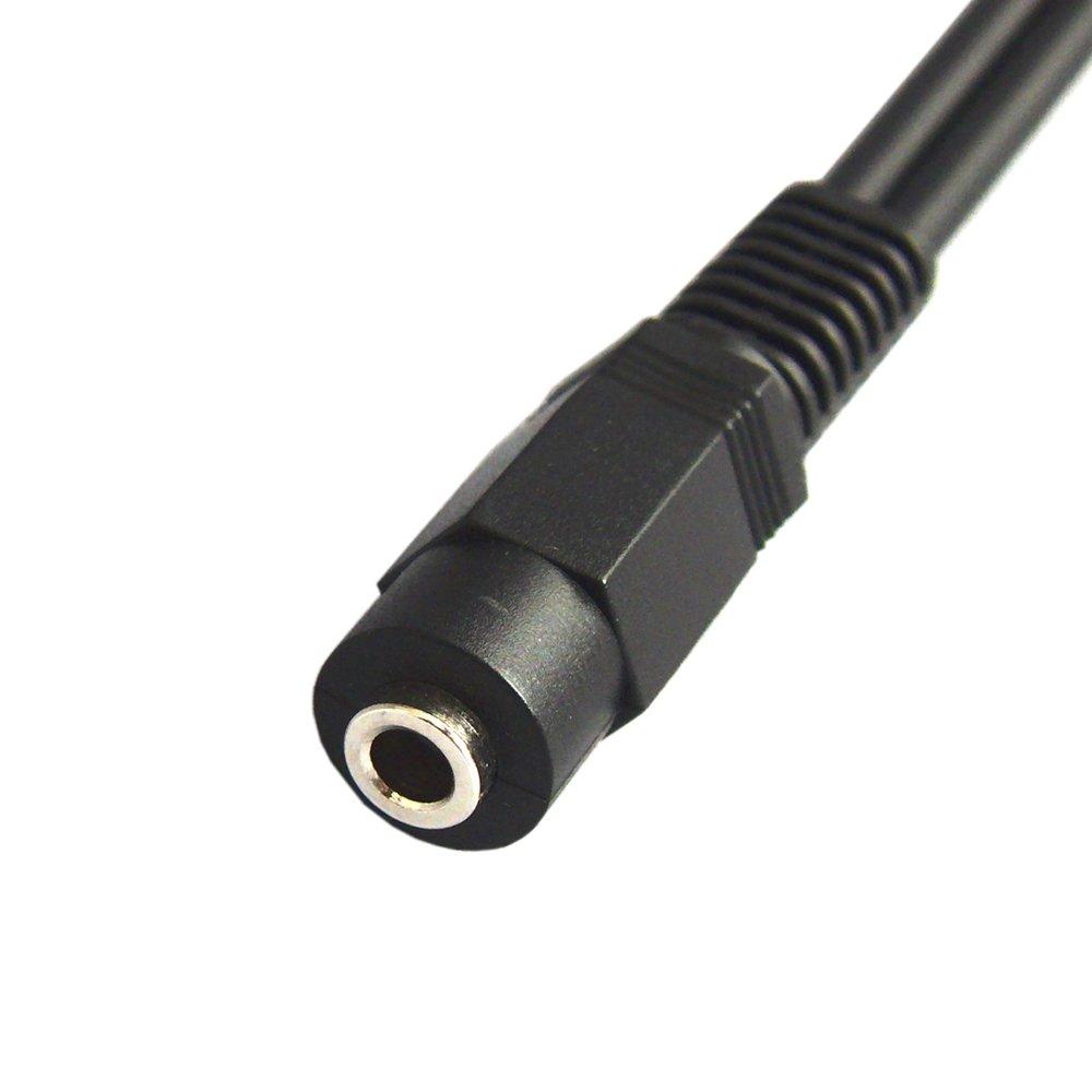 stereo mini jack monaural standard plug x 2 Audio conversion cable 10cm 3.5mm (female) - 6.3mm (male) VM-MSA-10cm