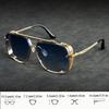 Vintage Metal Double Bridge Fashion Glasses, Stainless Steel Frame, Retro Eyewear for Daily Leisure