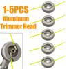 1-5PCS Aluminum Grass Trimmer Head With 2 Lines Brush Cutter Head Thread Universal Nylon Grass Cutting Line Head for Lawn Mower