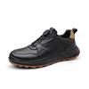 Fashion Top Quality Solid Color Fashion Mens Sneakers Genuine Leather Casual Shoes Luxury Brand Platform Walking Footwear Driving Shoes
