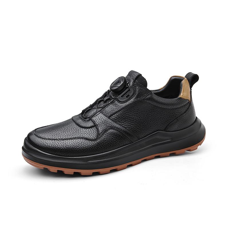 

Модные мужские кроссовки высшего качества, однотонные, из натуральной кожи, повседневная обувь, роскошный бренд, платформа, обувь для ходьбы, обувь для вождения 45 чёрный