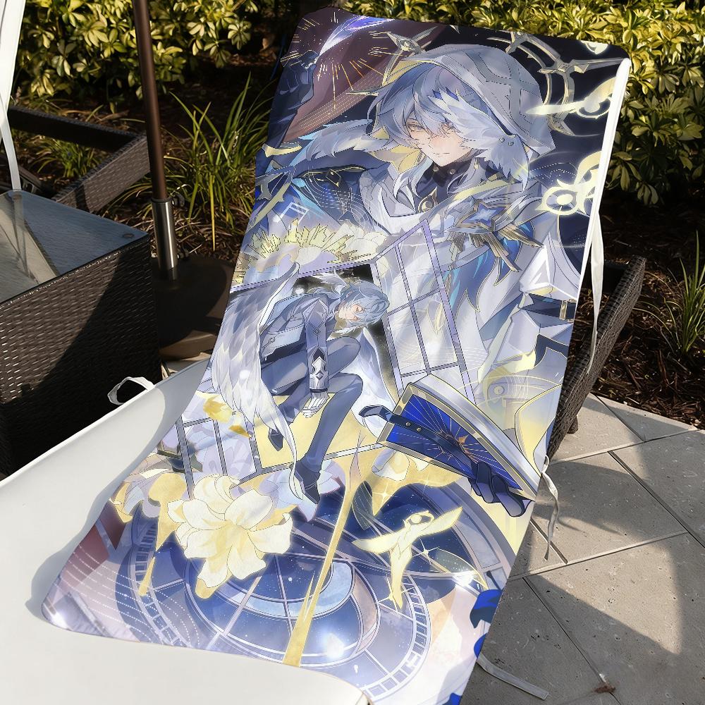 Sunday Game Honkai Star Rail Towel Sports Quick Dry Travel Camping Gear Sandproof Soft Light Large Beach Towel