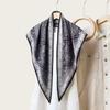 Twill silk triangular scarf, clothing accessories, cashew nut double-sided printed belt, versatile women's rhombus silk scarf, bag head, fart curtain.