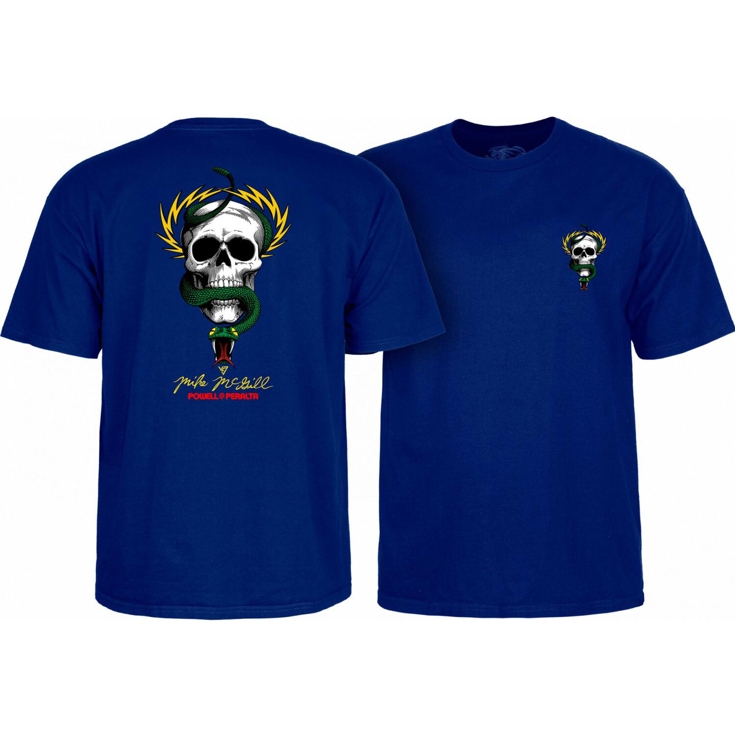 New Powell Peralta Skateboard Shirt McGill Skull & Snake Royal Blue XL