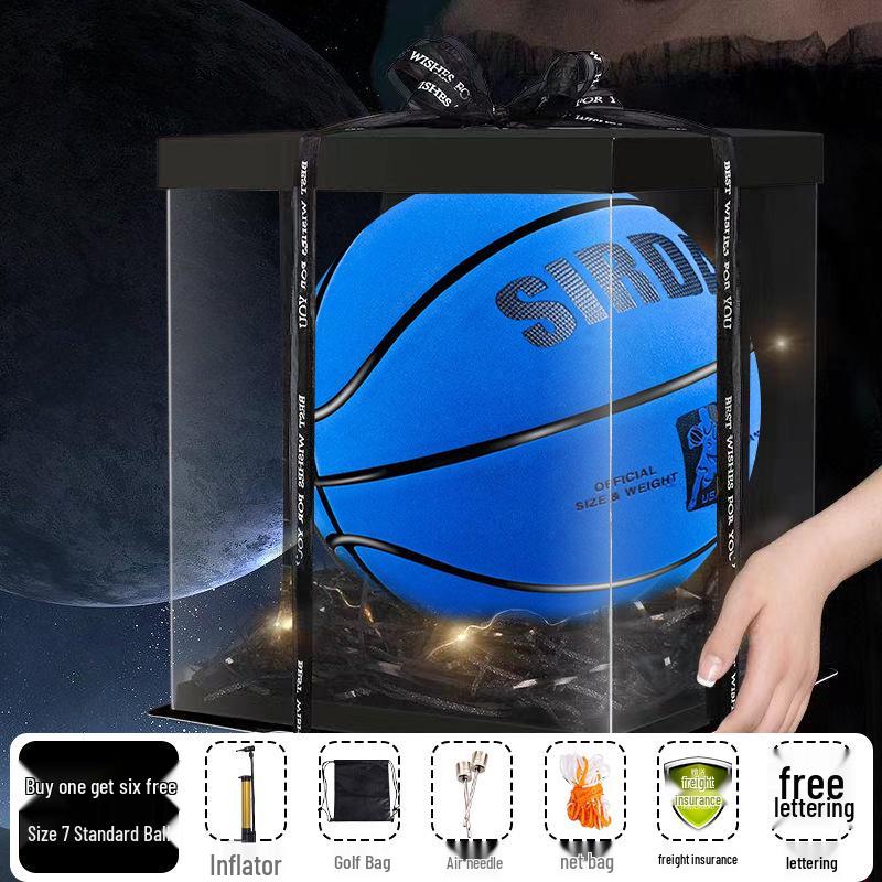 Sada Suede No. 7 Youth/Adult Indoor & Outdoor Basketball with Accessories