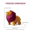 ORIGAMIPLANET Lion Origami Paper Craft 3D Paper Sculpture for Home Creative Handmade Paper Unique DIY Animal Model Paper Craft Gift for Teens Adults