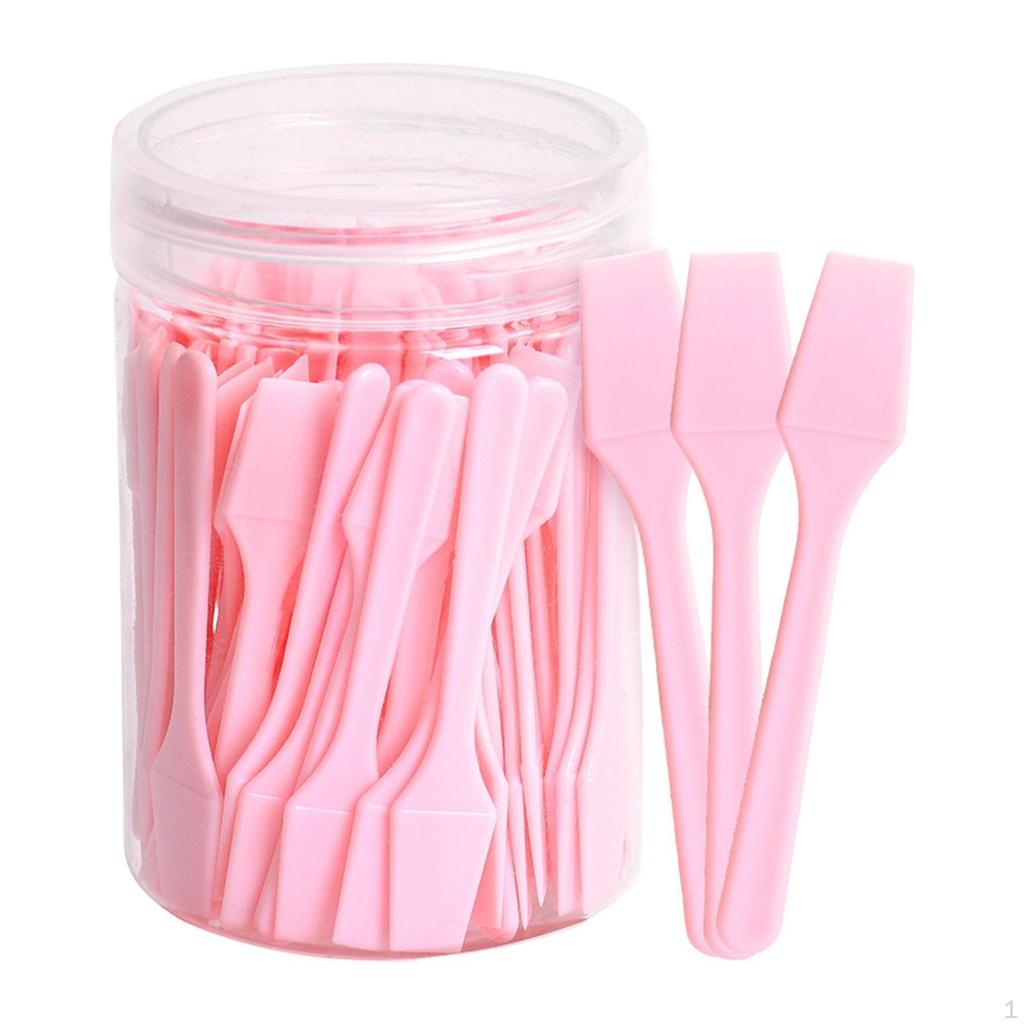 100 Pieces Makeup Spatulas Foundation Mixing Tool Cosmetic Spade Reusable Easy Clean
