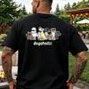 Dogaholic Multiple Breeds Dogs Wearing Sunglasses Cartoon Group Print T Shirt Cotton Dog Lover