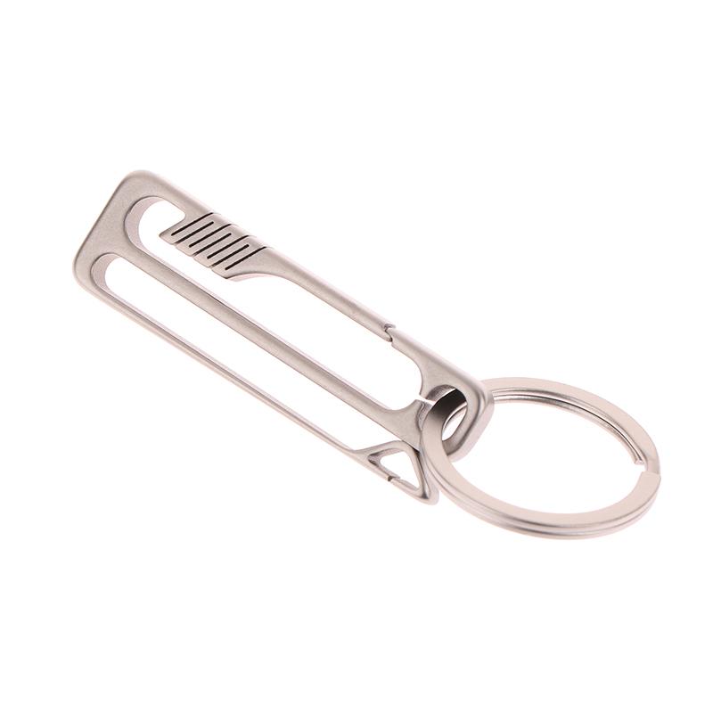 Titanový Klíčenka Vlastní Nápis Lehký Titanový EDC Nástroj Muži Pás Klíčenka Závěsná Spona Držáky na Klíče od Auta