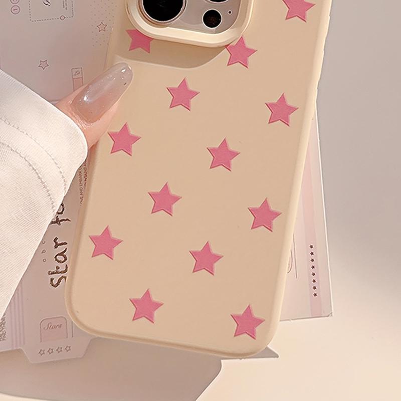 Cute Star Silicone TPU Soft Phone Case For iPhone 17 16 15 14 13 12 11 Pro Max 17 Air 16 15 Plus Shockproof Bumper Cover