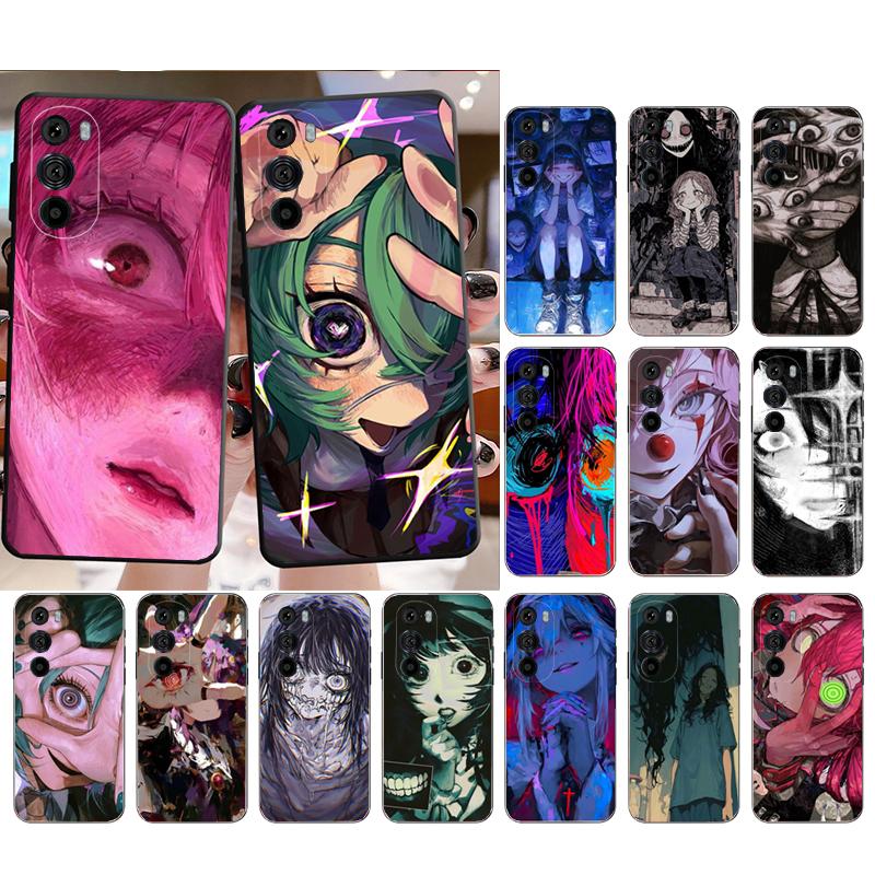 Phone Case For Motorola Edge 60 50 40 Pro 60 50 40 30 Ultra Neo Fusion Moto G Stylus G Anime Girl Art Horror Eyes