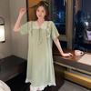Plus Size Sweet Princess Summer Pajamas - Short Sleeve Nightgown for Women & Girls, Wear Indoors or Outdoors, Fits Up to 220 Jin