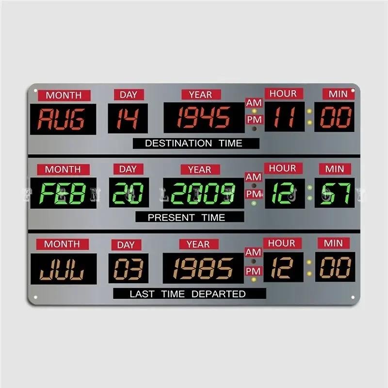 Time Circuits Metal Sign Wall Cave Party Wall Decor Personalized Tin Sign Poster