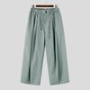 INCERUN Pantaloni Larghi Casual da Uomo a Vita Elastica con Pieghe Lunghi e Ampi